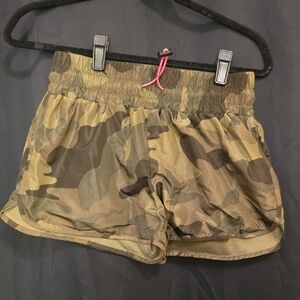 Forever 21 Olive Camouflage Athletic Shorts